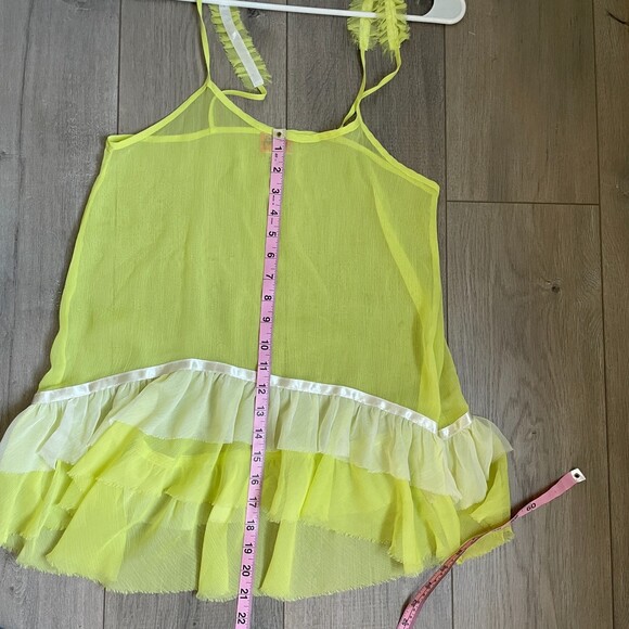 Free People Intimately neon yellow cami tank top - Picture 7 of 8